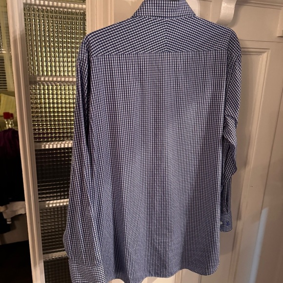 Psycho Bunny Shirt Men’s Sz 16 1/2 X 33 Button Up Shirt Long Sleeve Blue/White - Picture 3 of 8